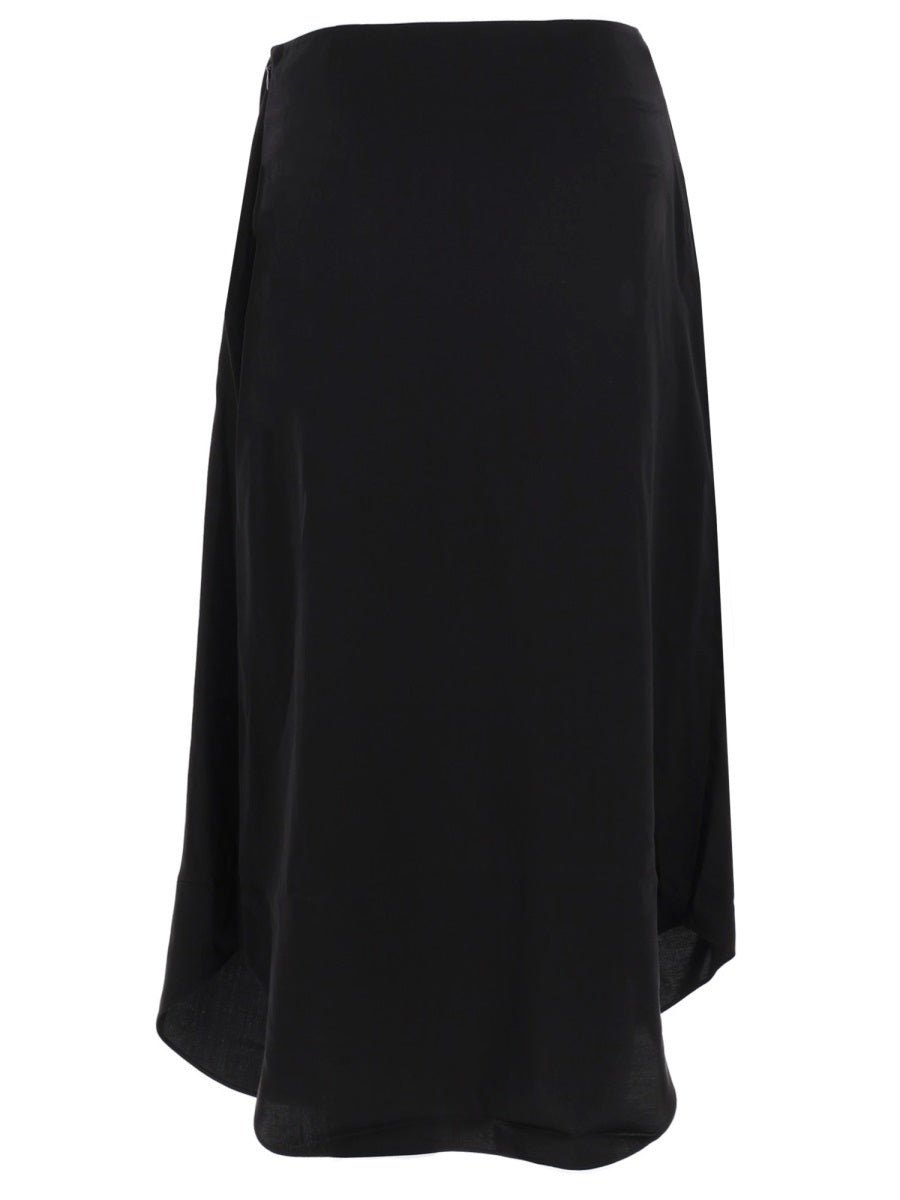 Diesel Cupro Blend Midi Skirt — Black, view 2