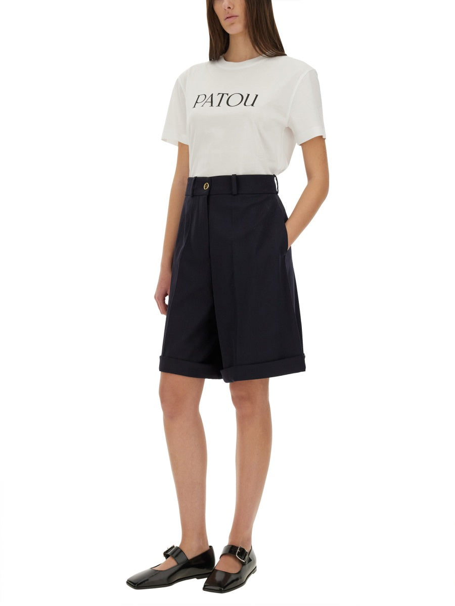 Patou Logo Print T-Shirt — White by Patou