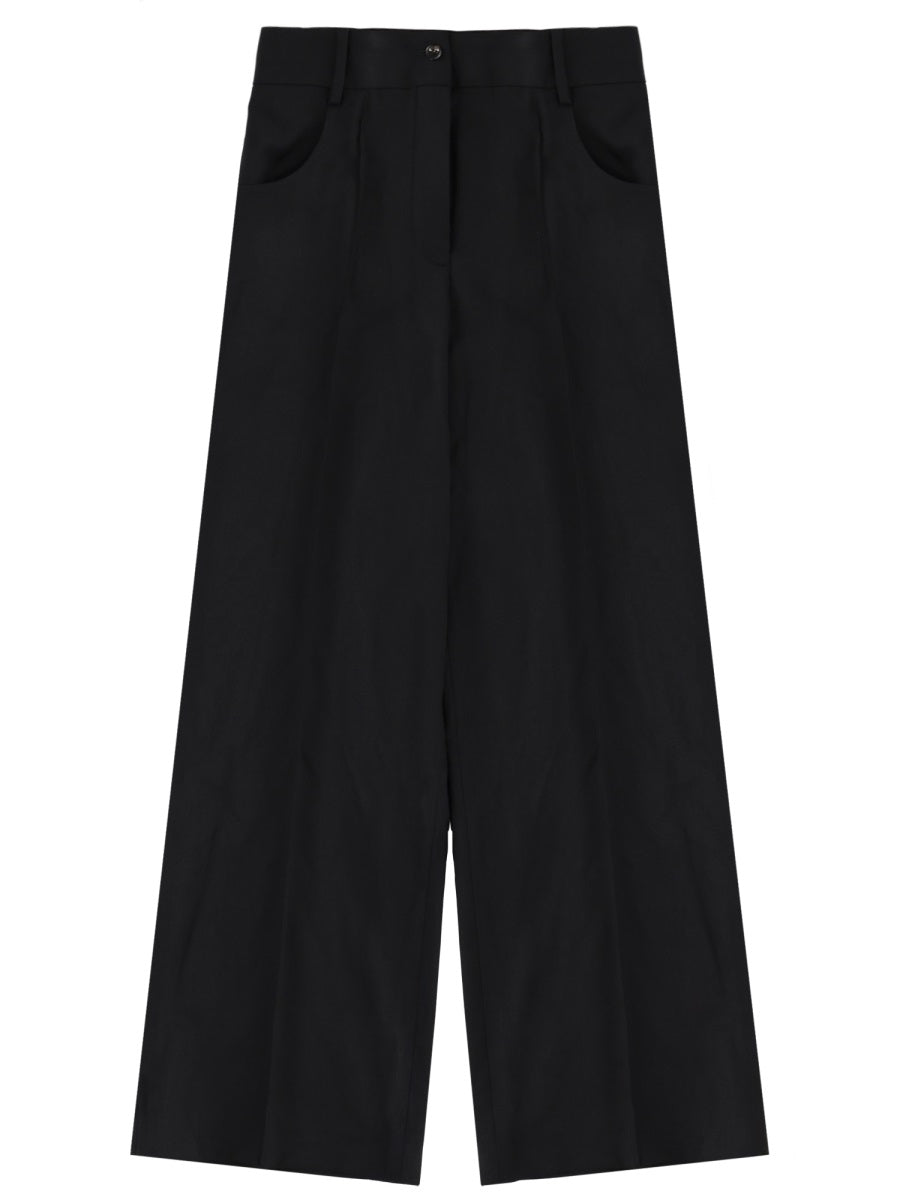 Theory Wool-Blend Tailored Trouser — Black by Theory