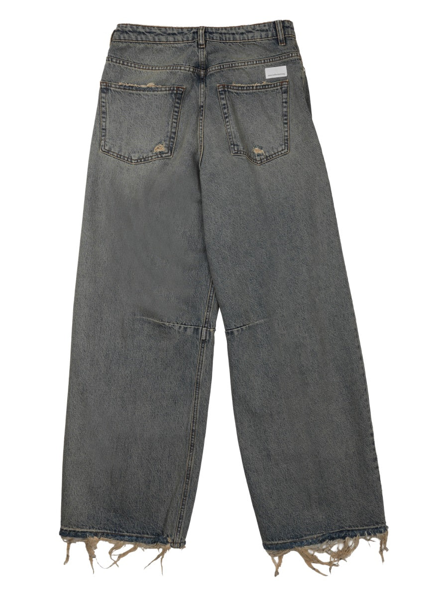 Nine In The Morning Destroyed Cotton Jeans — Blue, view 2