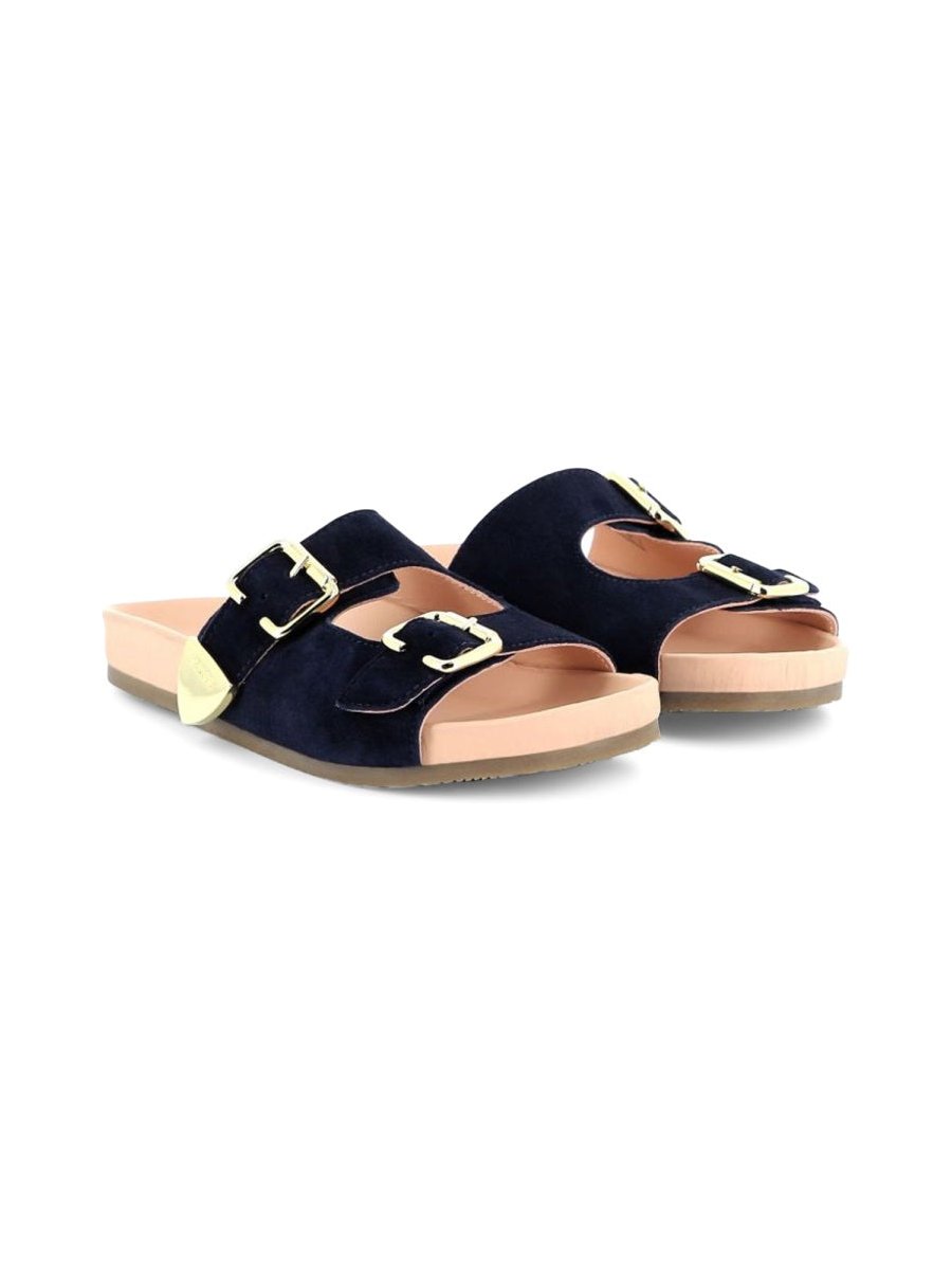 Chloé Leather Sandal — Blue by Chloé