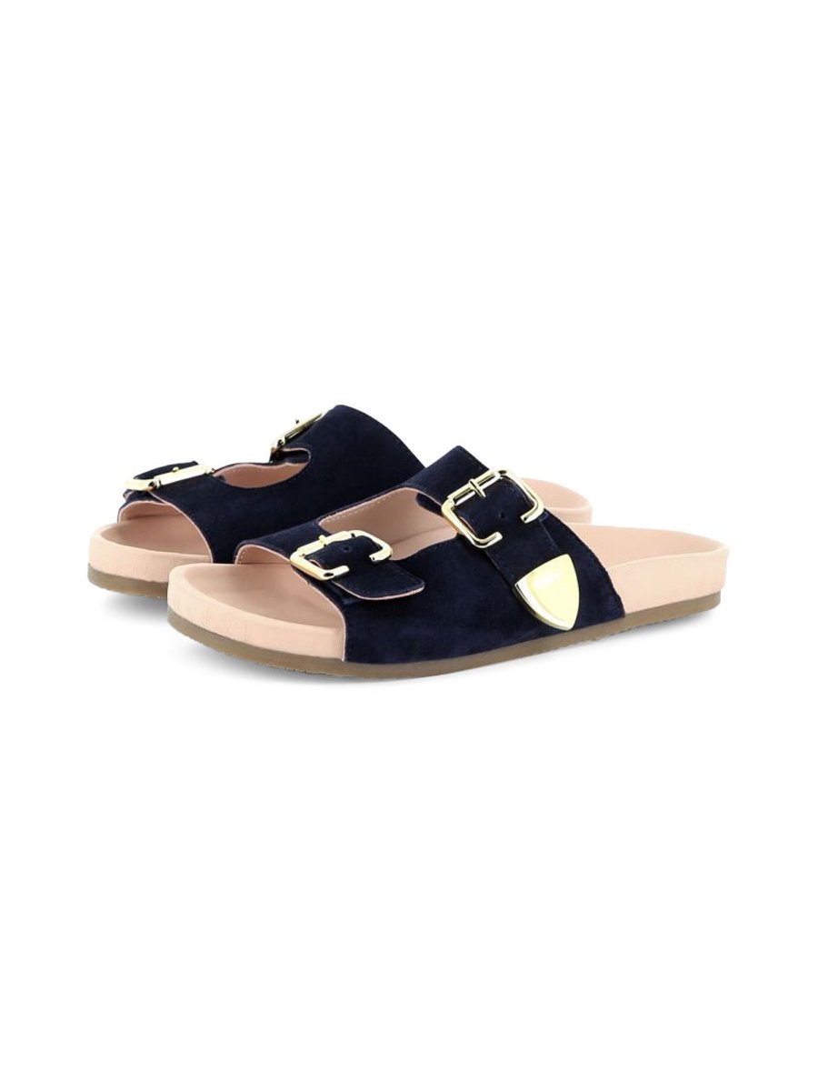 Chloé Leather Sandal — Blue, view 2