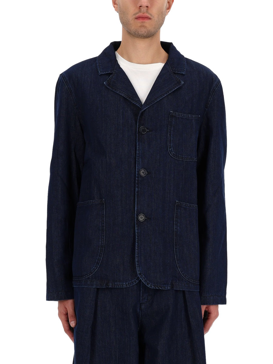Ymc Organic Cotton Jacket — Blue, view 2