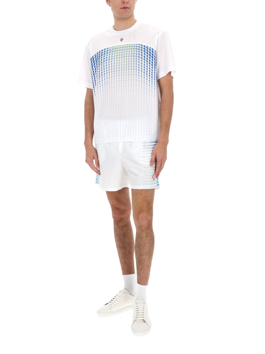 Casablanca Logo Print T-Shirt — White, view 3