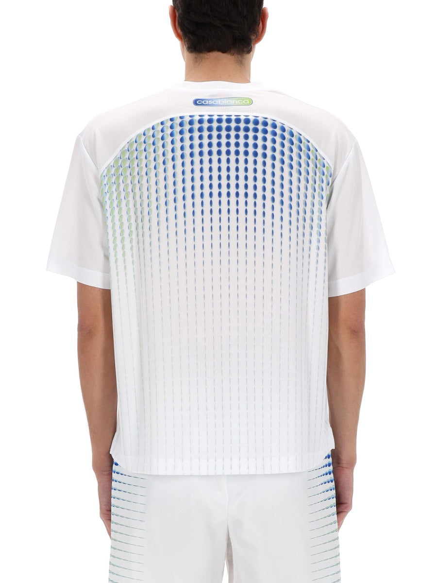 Casablanca Logo Print T-Shirt — White, view 4