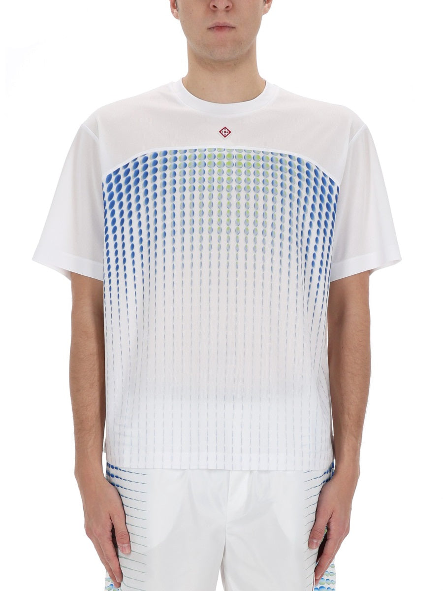 Casablanca Logo Print T-Shirt — White, view 5