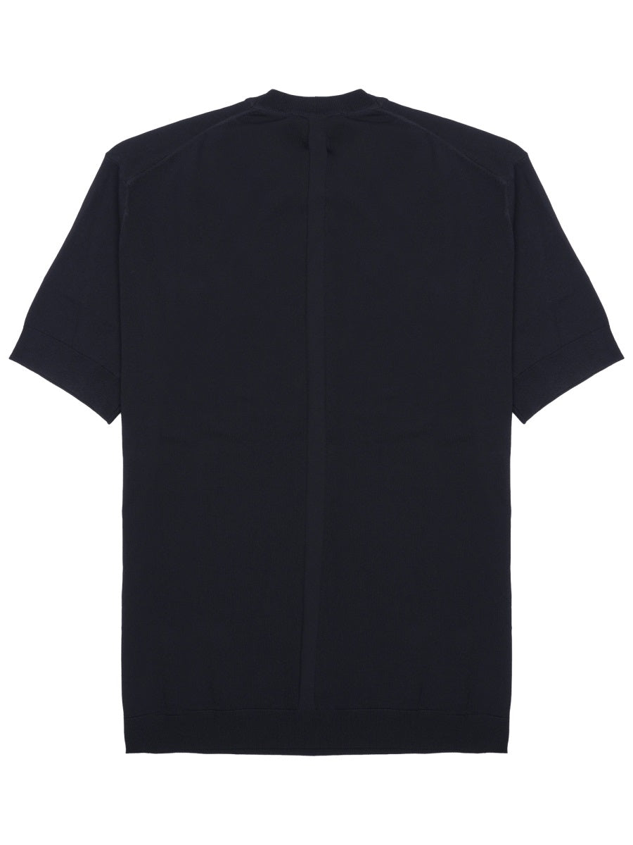 Low Brand Viscose Blend T-Shirt — Blue, view 2