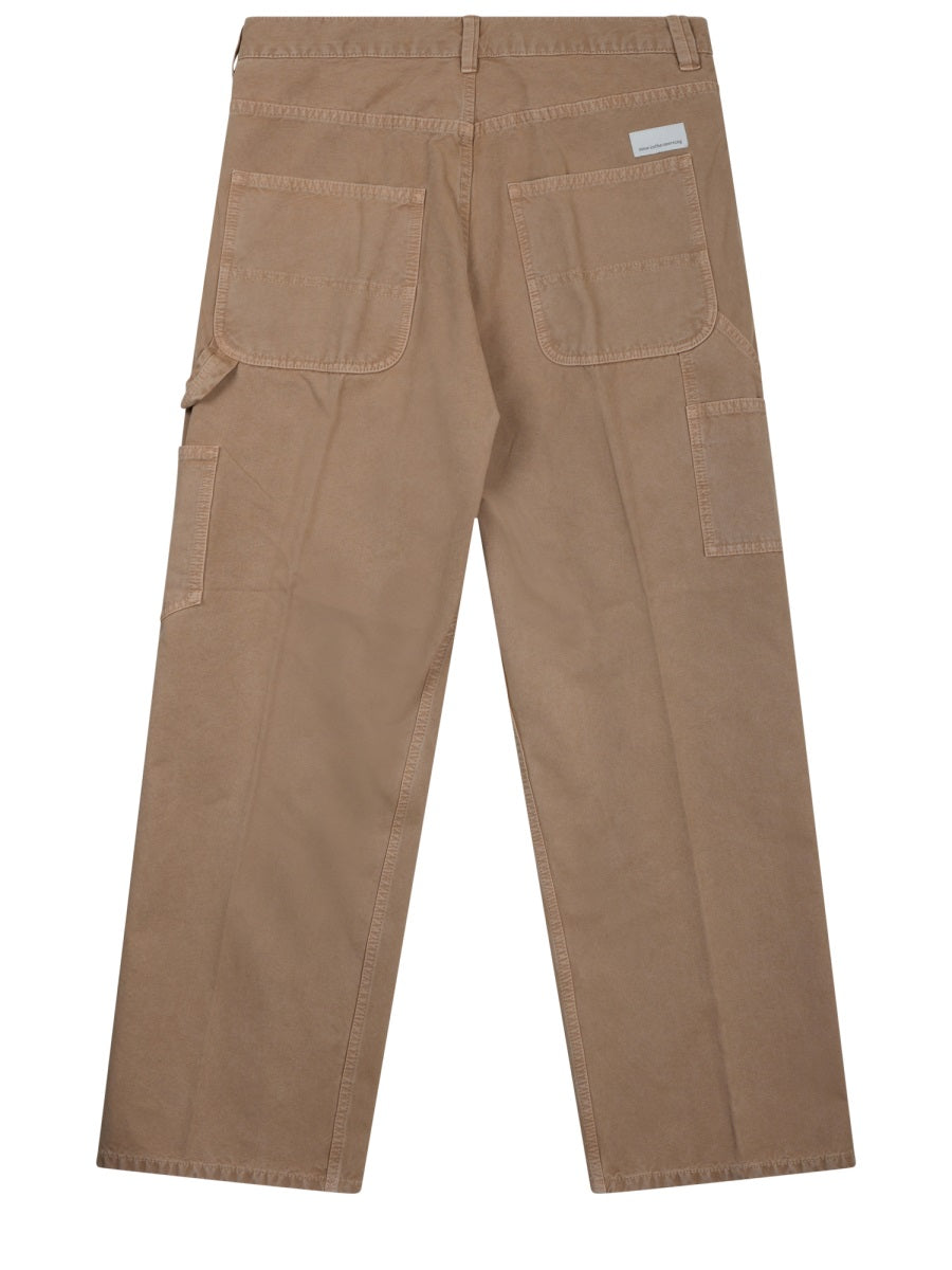 Nine In The Morning Carpenter Cotton Jeans — Beige, view 2