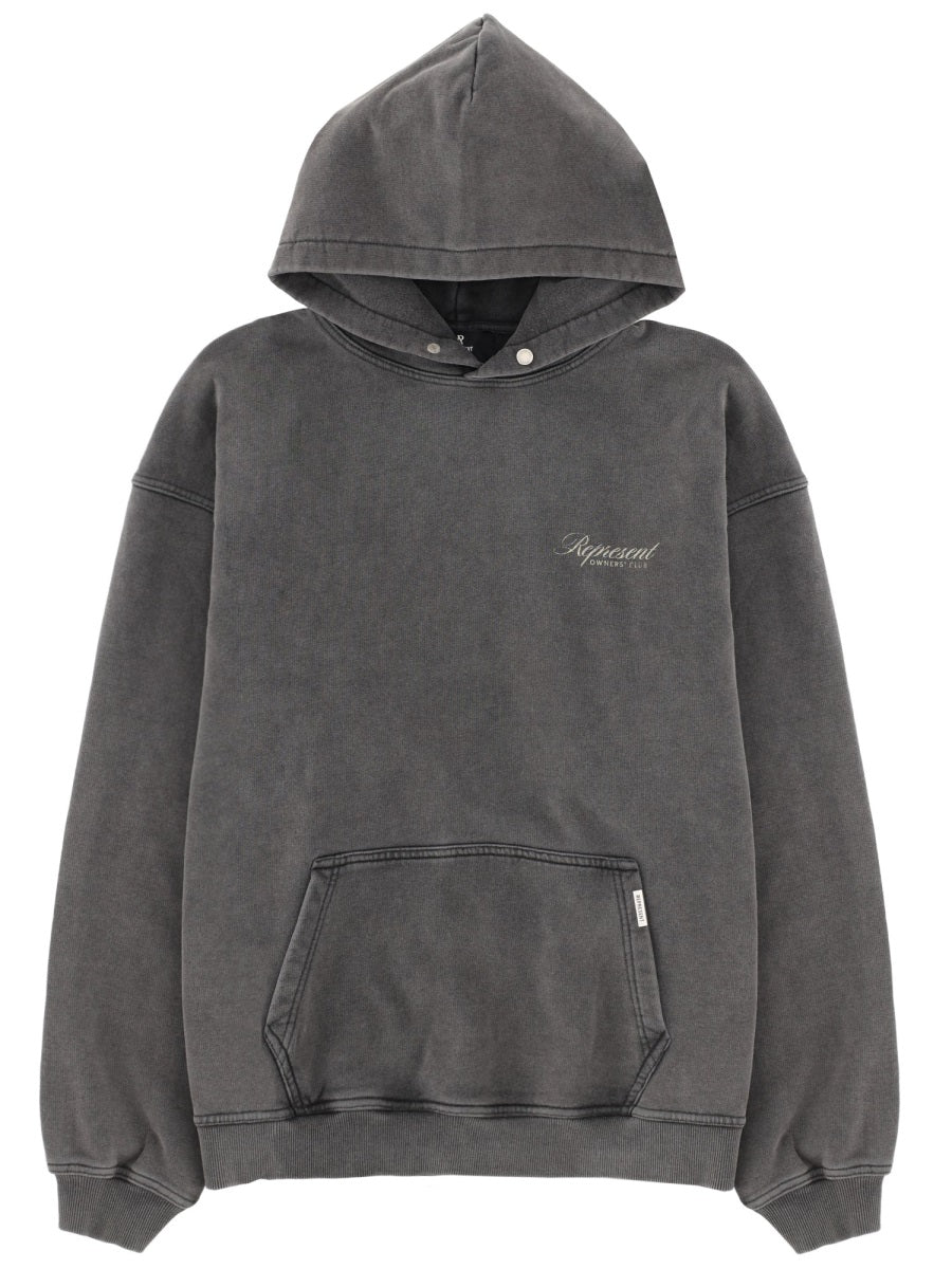 Represent Cotton Hoodie — Gray by Represent