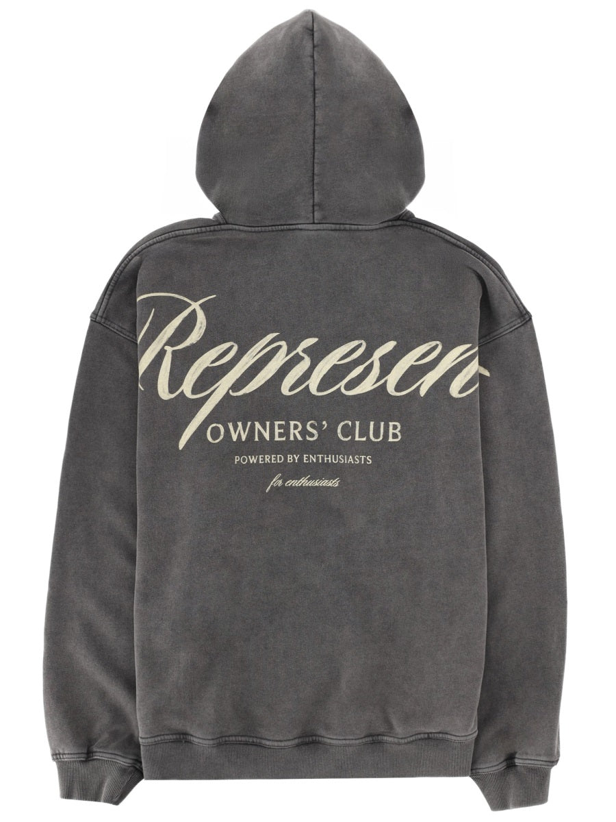 Represent Cotton Hoodie — Gray, view 2