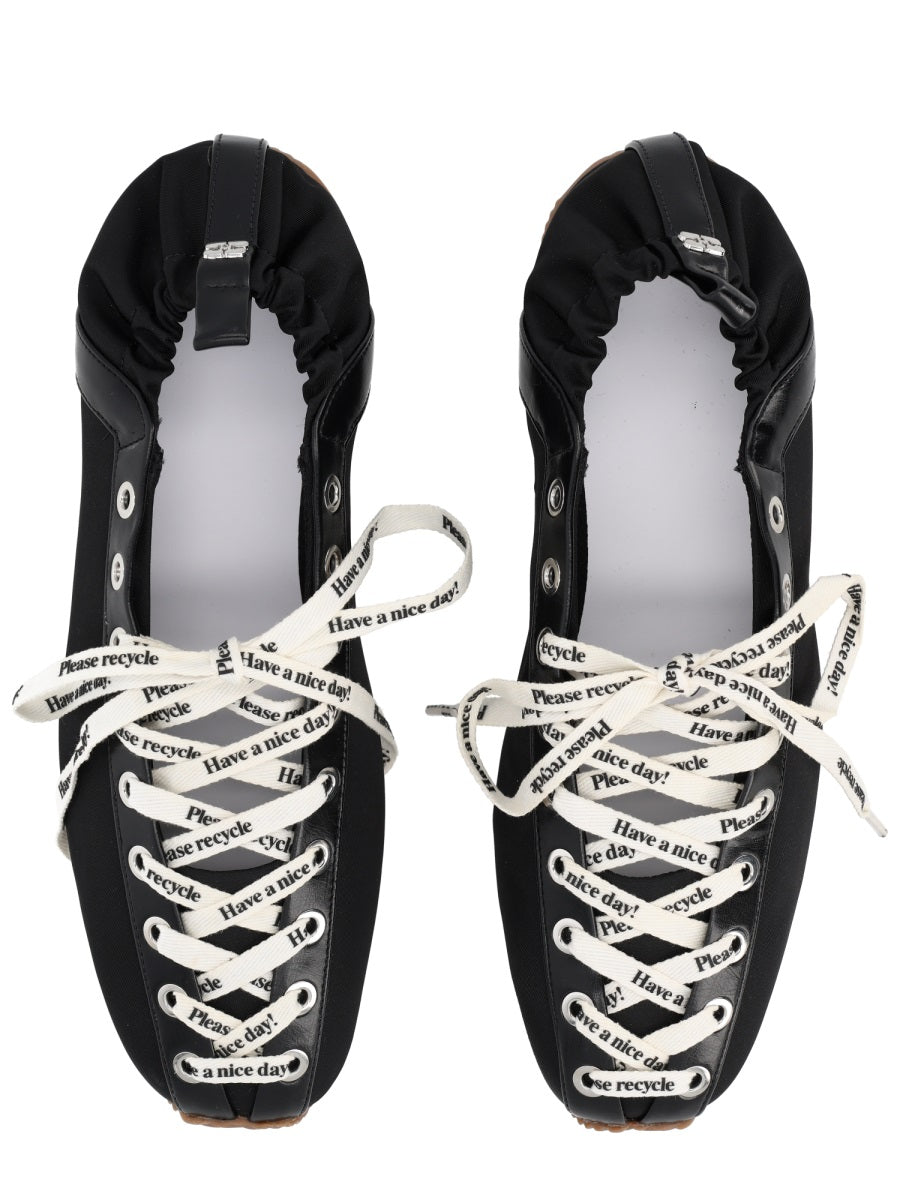 Ganni Ballerina Sporty Flat — Black, view 3