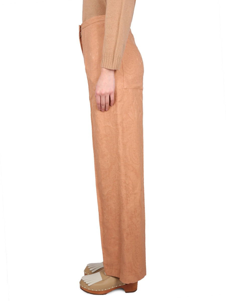 Alysi Ajoure Trousers — Brown, view 2