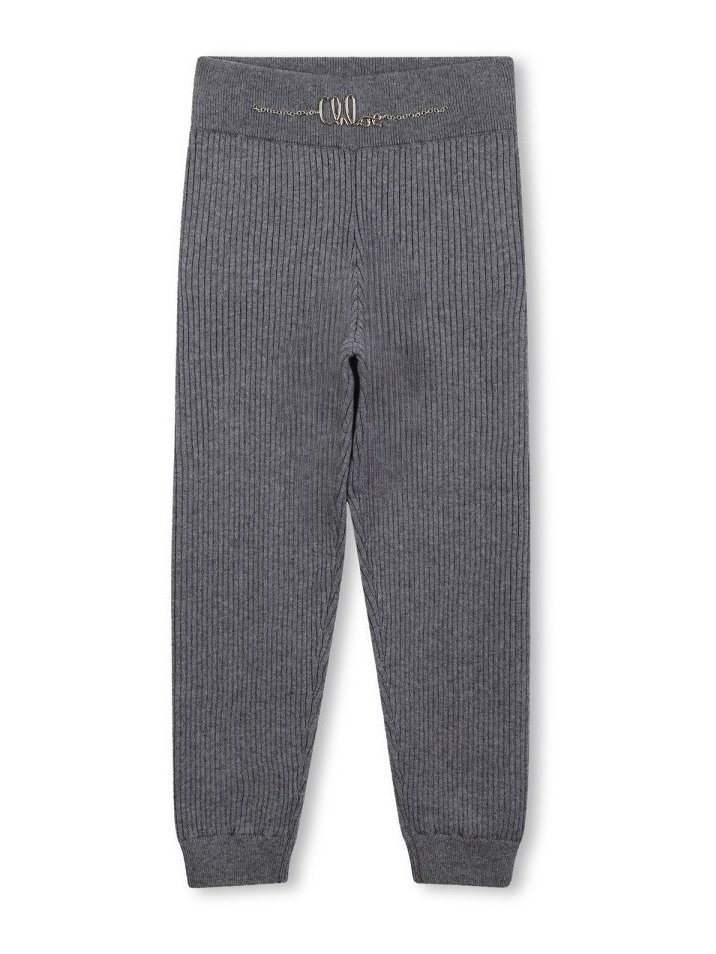 Chloé Tricot Cotton-Wool Blend Trousers — Gray by Chloé