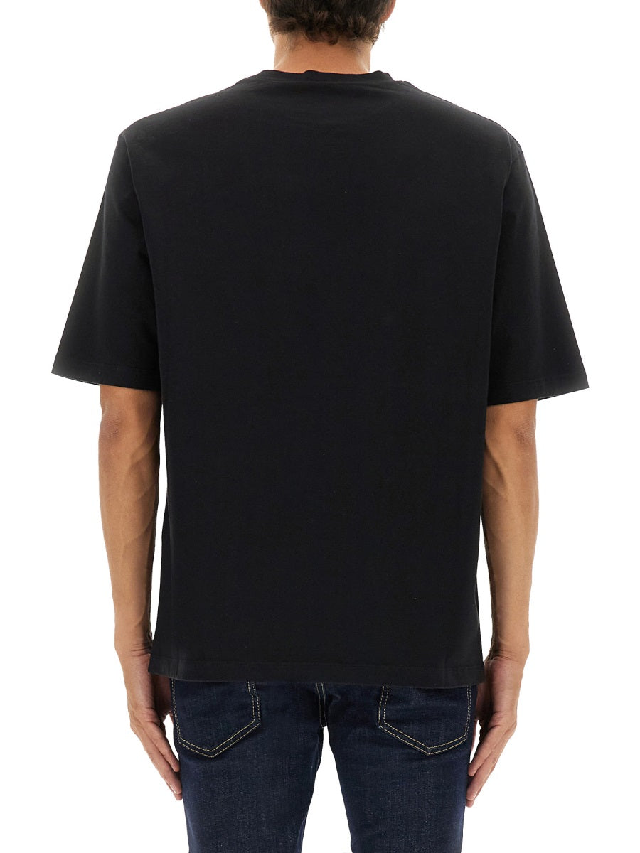 Dsquared2 Logo-Print Cotton T-Shirt — Black by Dsquared2