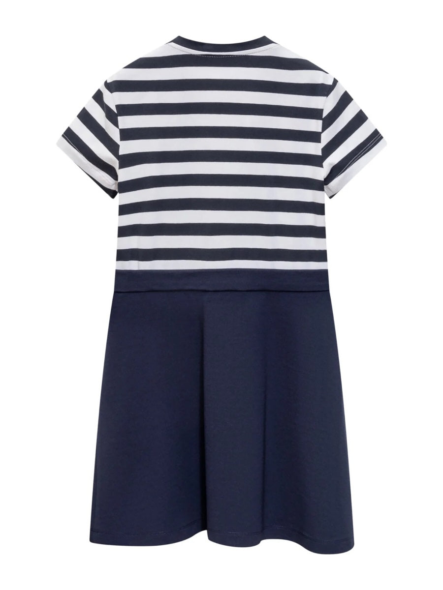 Versace Stretch Cotton Dress — Blue, view 2