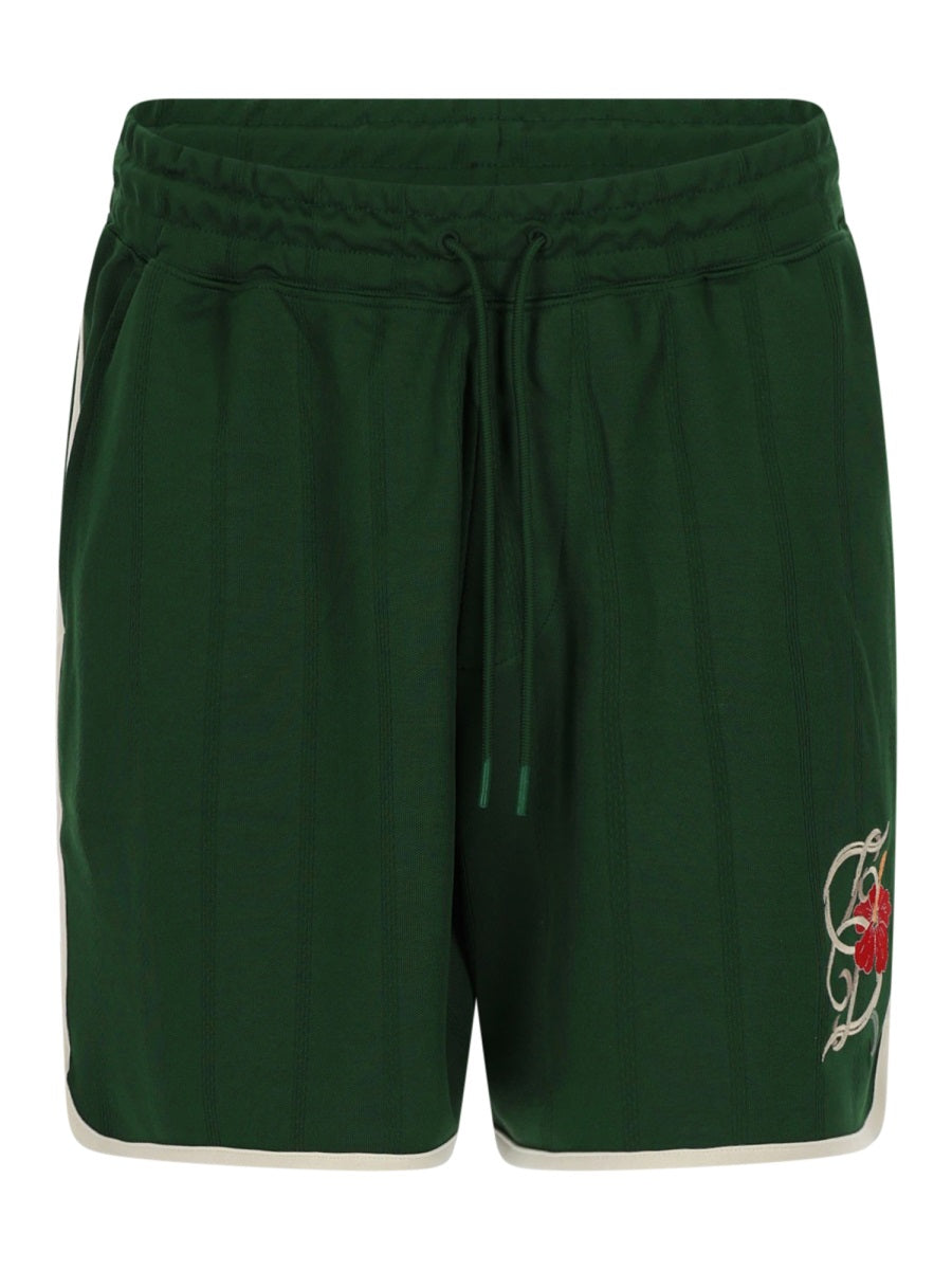 DrôLe De Monsieur Polyester-Cotton Blend Shorts — Green by Drole De Monsieur