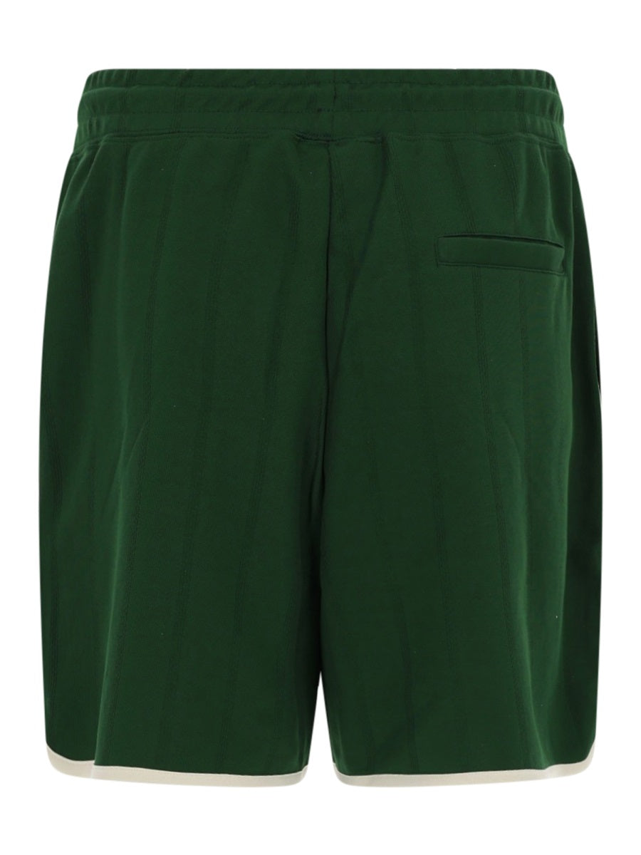 DrôLe De Monsieur Polyester-Cotton Blend Shorts — Green, view 2
