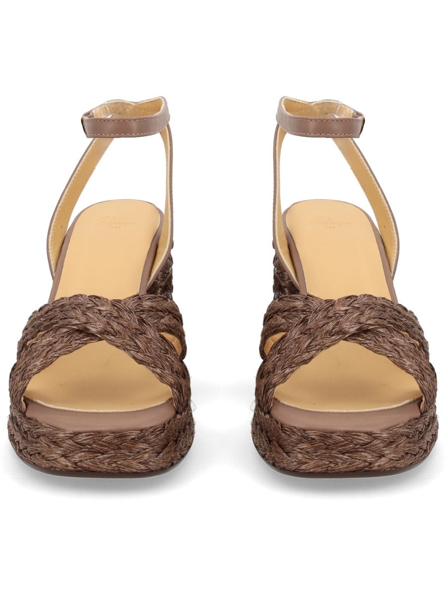 CastañEr Raffia Sandals — Brown by Castaner