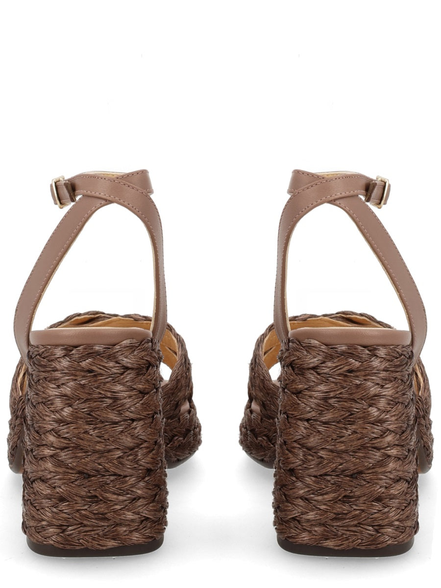 CastañEr Raffia Sandals — Brown, view 2