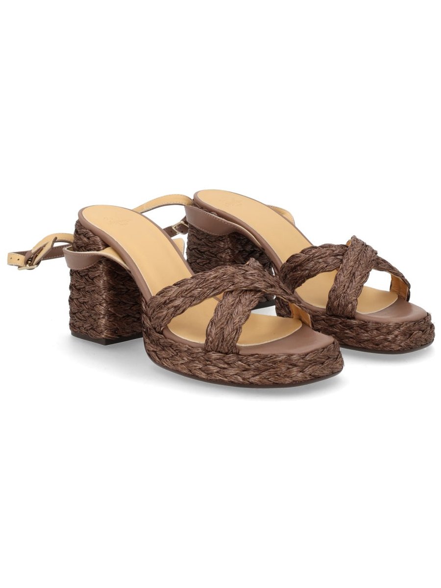 CastañEr Raffia Sandals — Brown, view 3