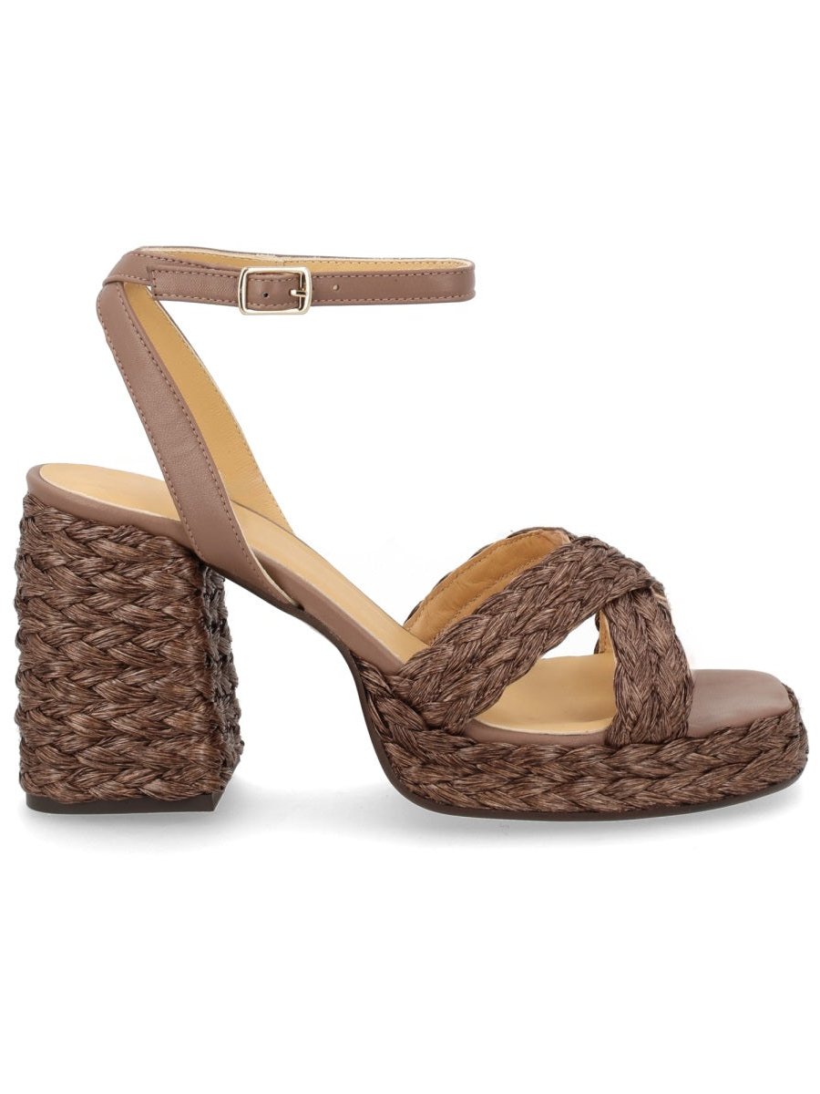 CastañEr Raffia Sandals — Brown, view 4