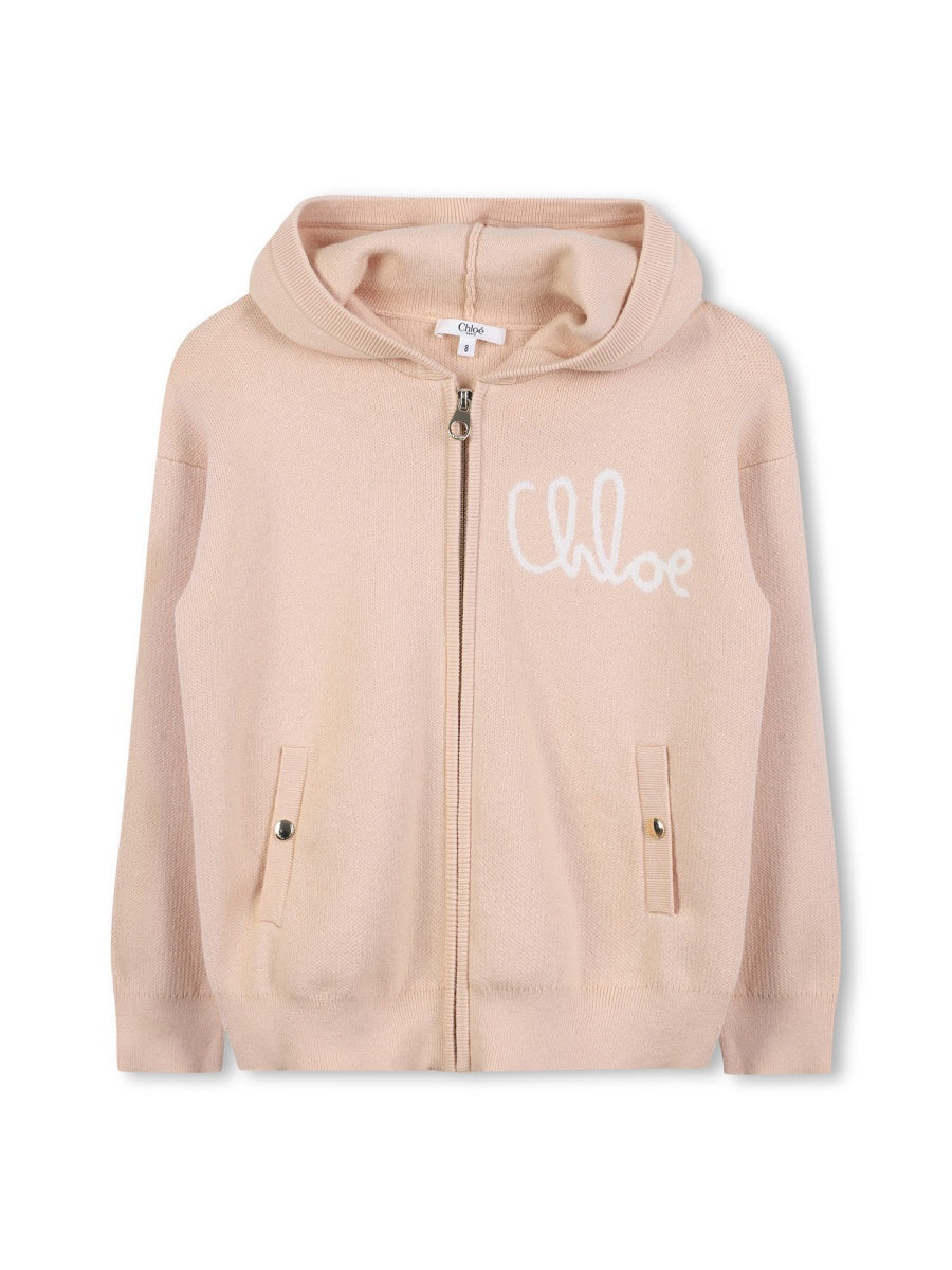 Chloé Cotton-Wool Knit Cardigan — Beige by Chloé