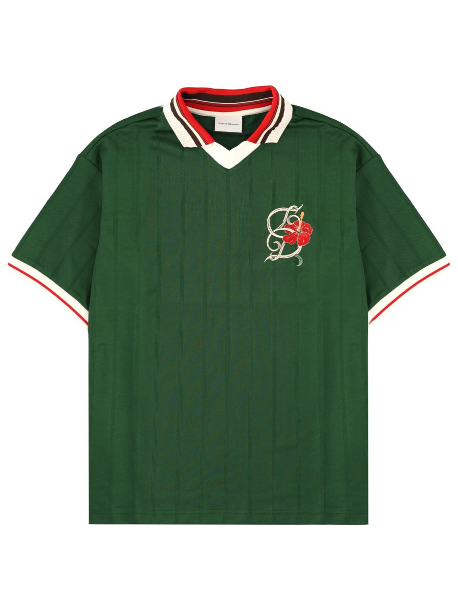 DrôLe De Monsieur D Hibiscus Polo Shirt — Green by Drole De Monsieur