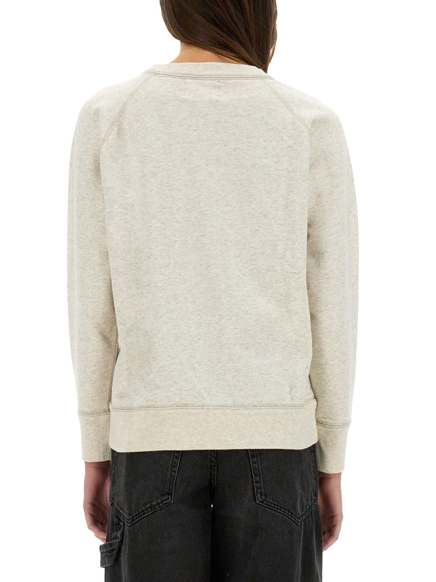 Marant éToile Cotton Regular Fit Sweatshirt — Powder, view 2
