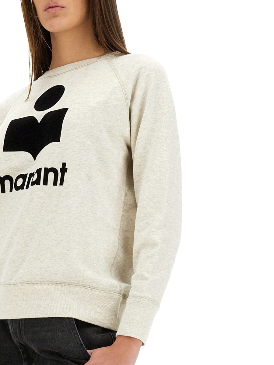 Marant éToile Cotton Regular Fit Sweatshirt — Powder, view 3