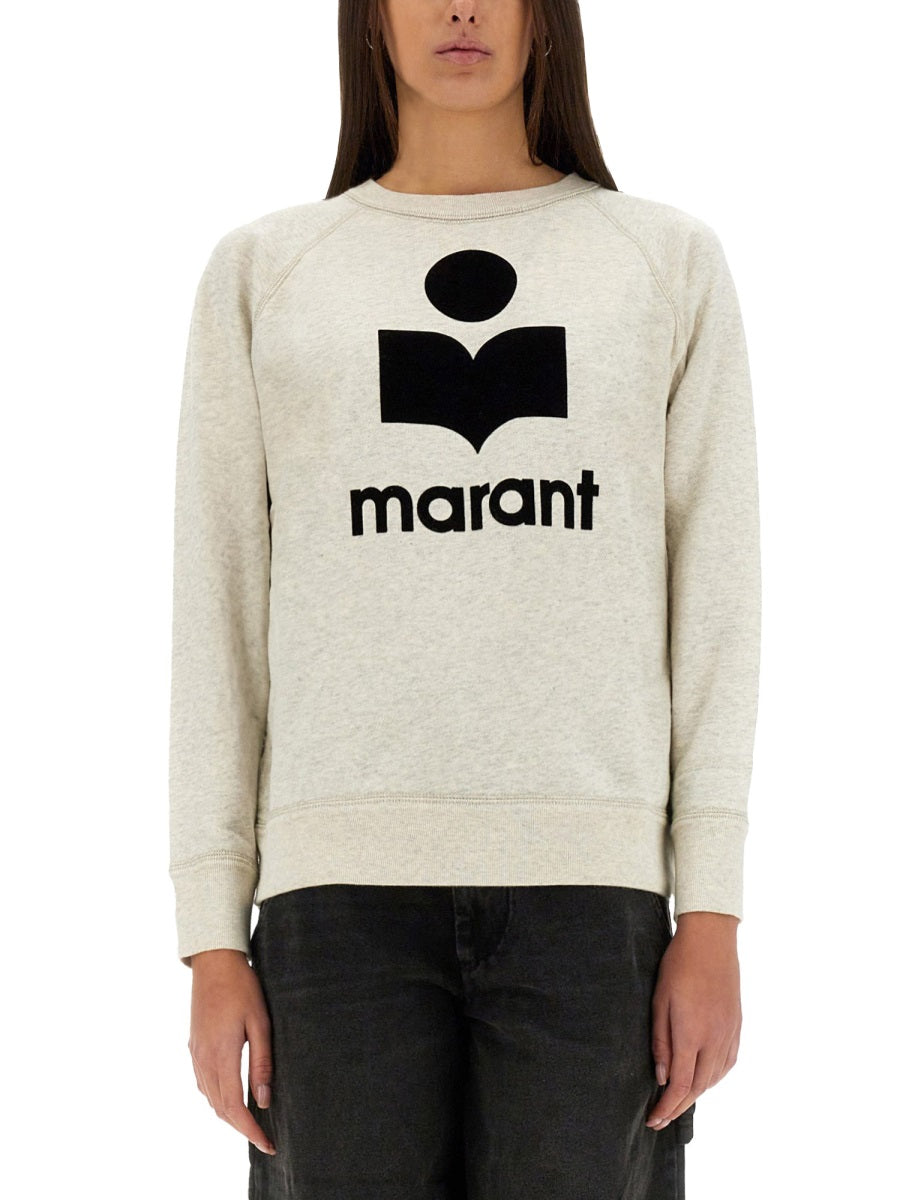 Marant éToile Cotton Regular Fit Sweatshirt — Powder, view 4