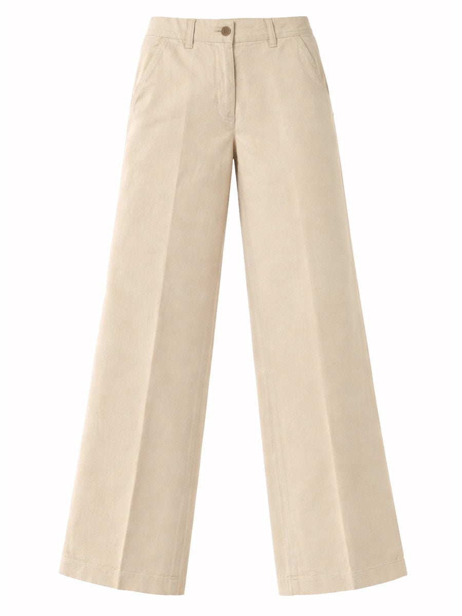 Aspesi Cotton-Linen Blend Trousers — Beige by Aspesi