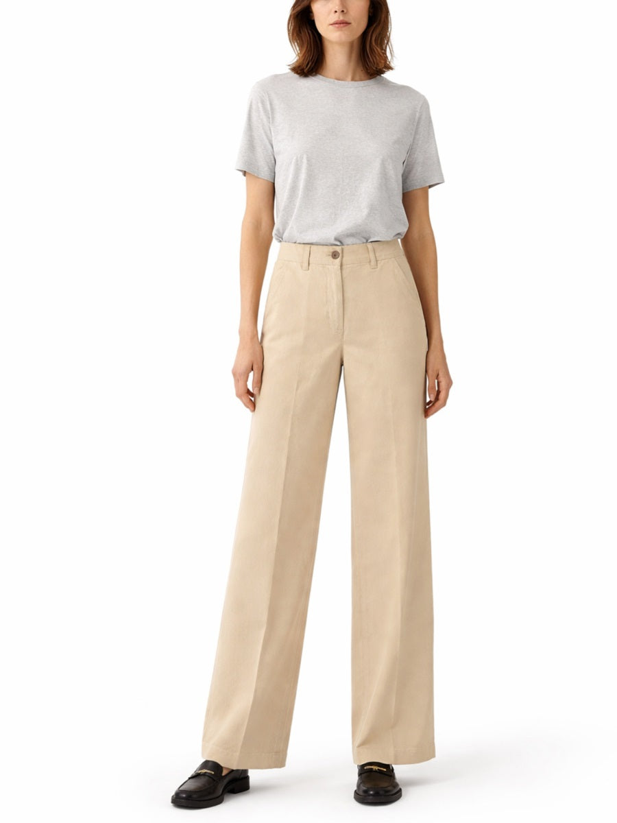Aspesi Cotton-Linen Blend Trousers — Beige, view 3