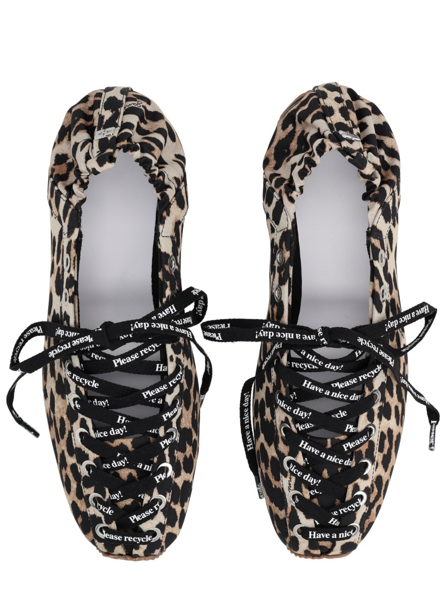 Ganni Ballerina Sporty Flat — Multicolor, view 3