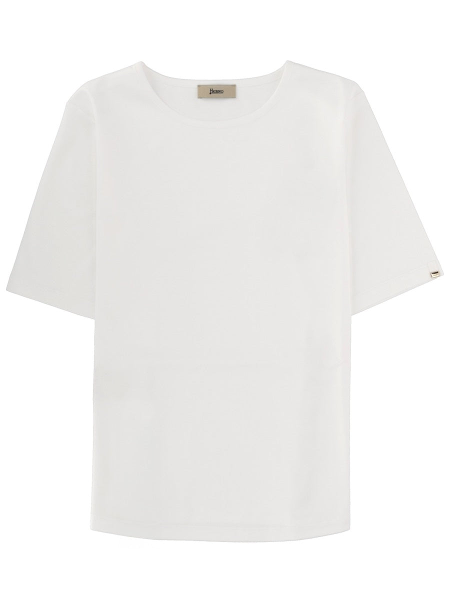 Herno Split T-Shirt — White by Herno