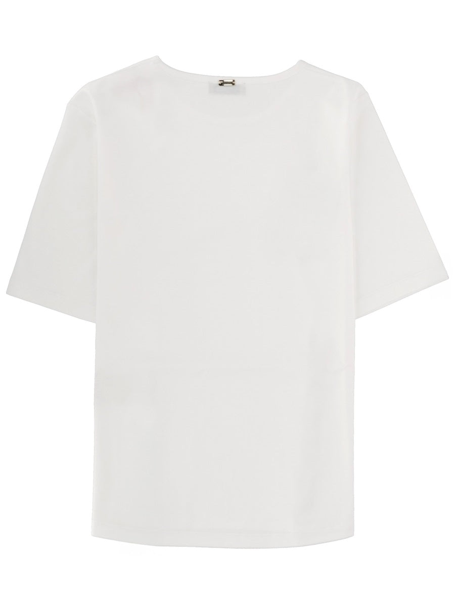 Herno Split T-Shirt — White, view 2