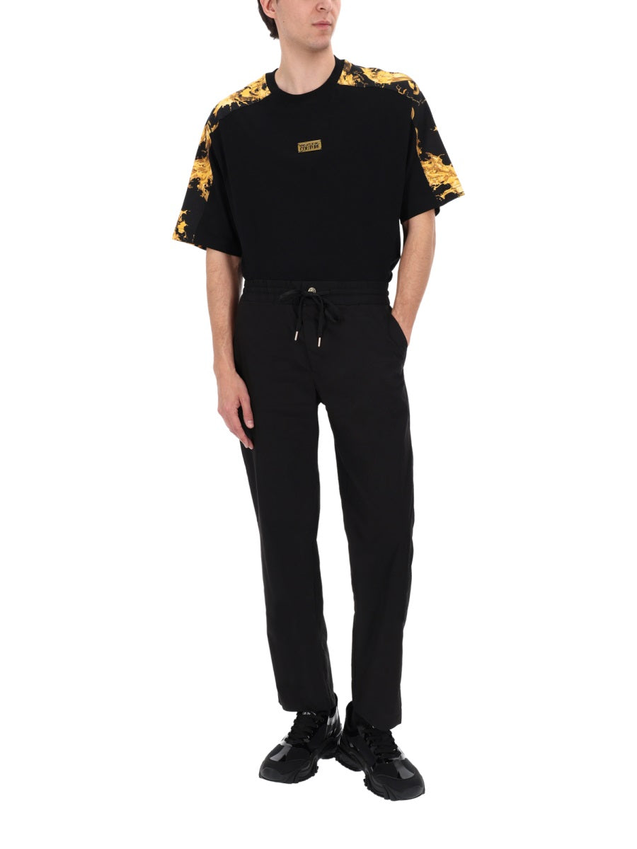 Versace Jeans Couture Cotton Regular Fit Joggers — Black, view 3