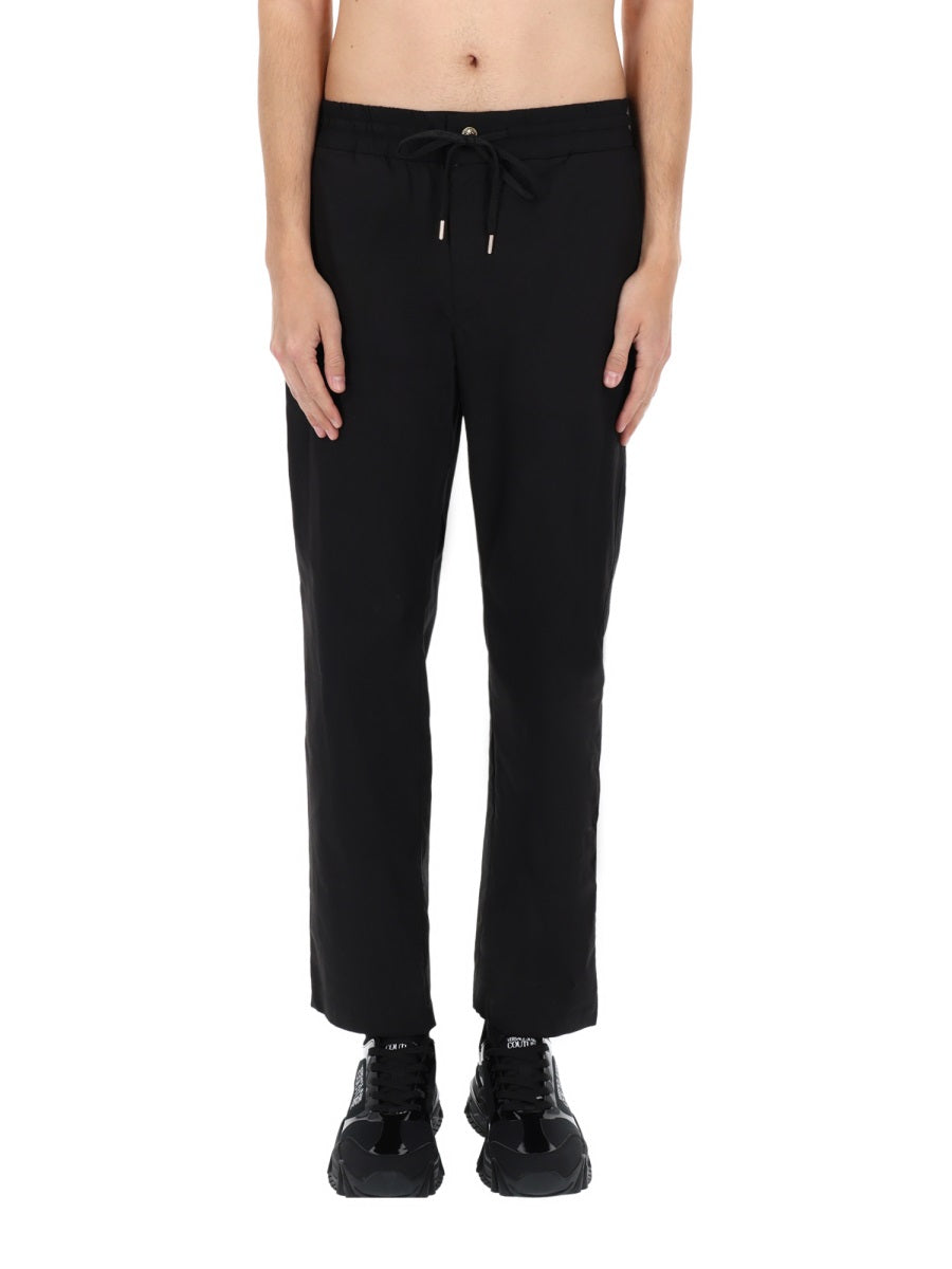 Versace Jeans Couture Cotton Regular Fit Joggers — Black, view 6