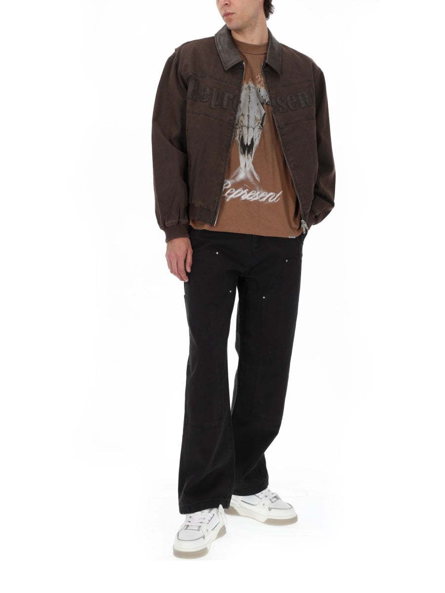 Represent Trucker Jacket — Brown, view 2