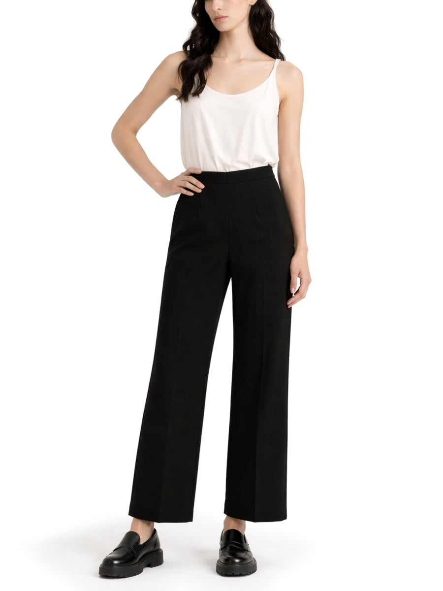 Theory Loose-Fit Triacetate Trousers — Black, view 2