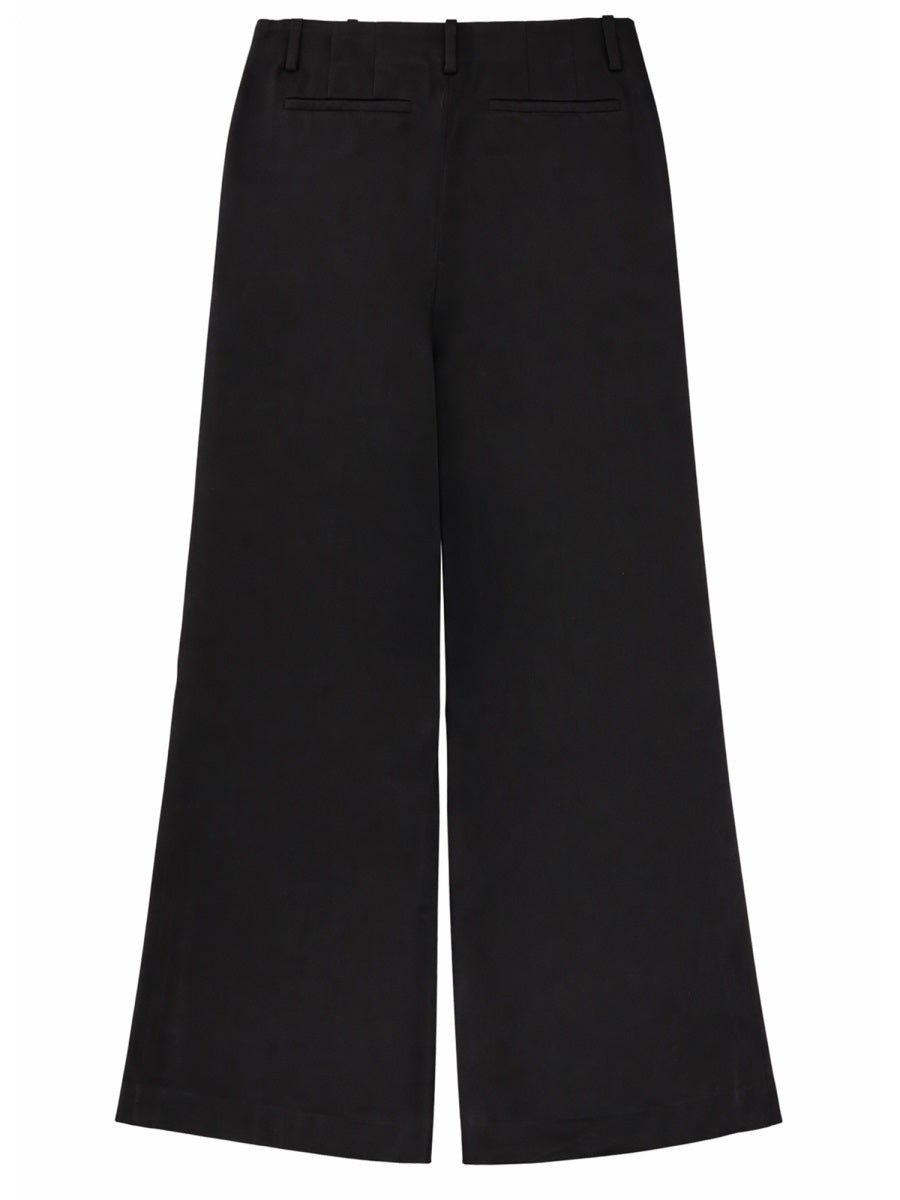Theory Loose-Fit Triacetate Trousers — Black, view 3