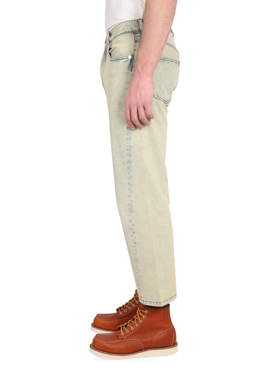 éTudes Studio Five-Pocket Organic Cotton Jeans — Yellow, view 3