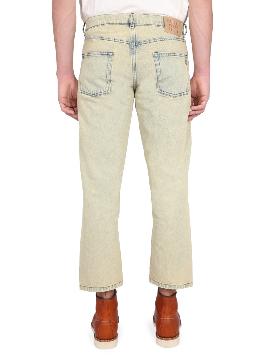 éTudes Studio Five-Pocket Organic Cotton Jeans — Yellow, view 4