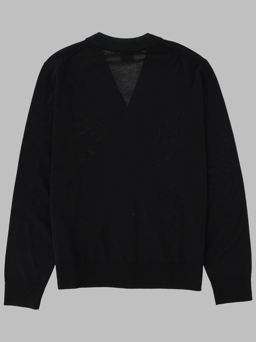 Ps Paul Smith Merino Wool Cardigan — Black, view 2