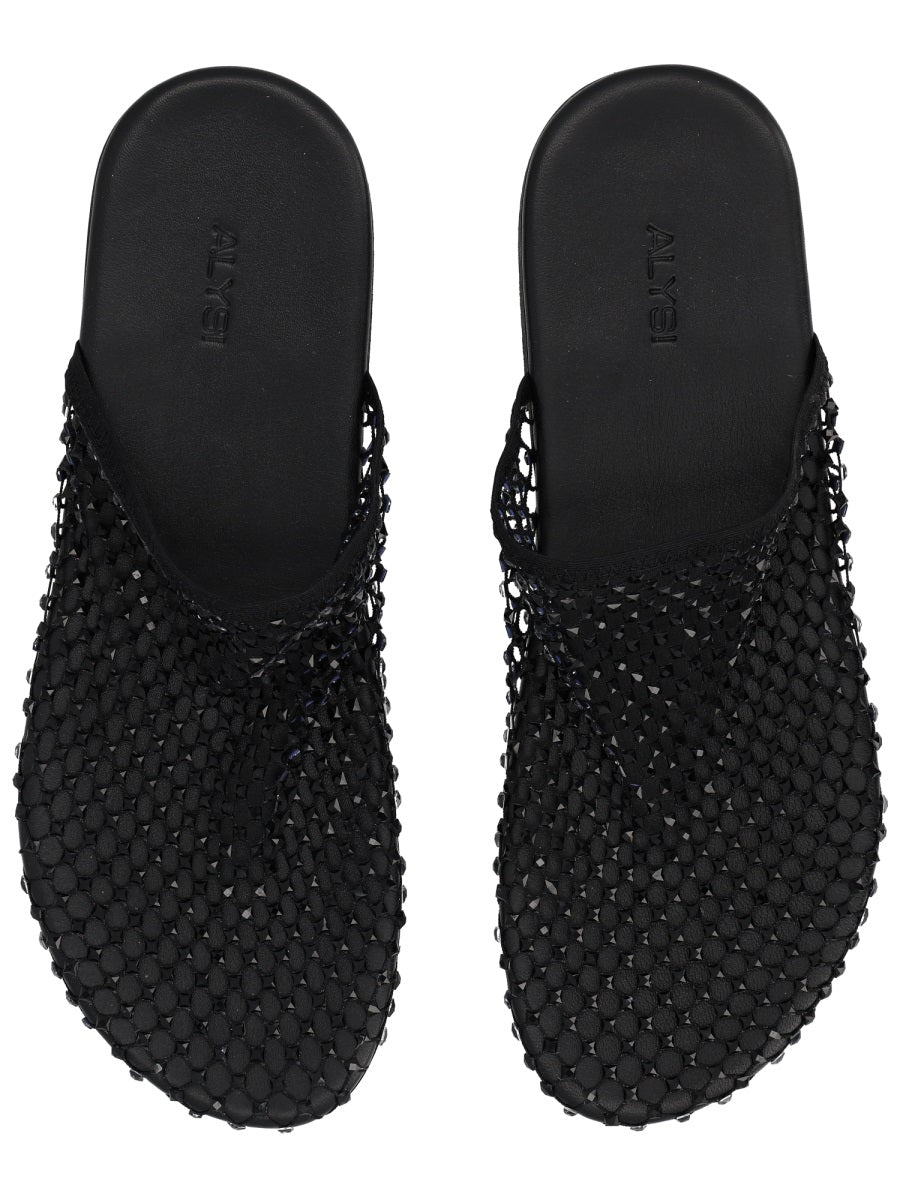 Alysi Rhinestone-Embellished Mule — Black, view 3