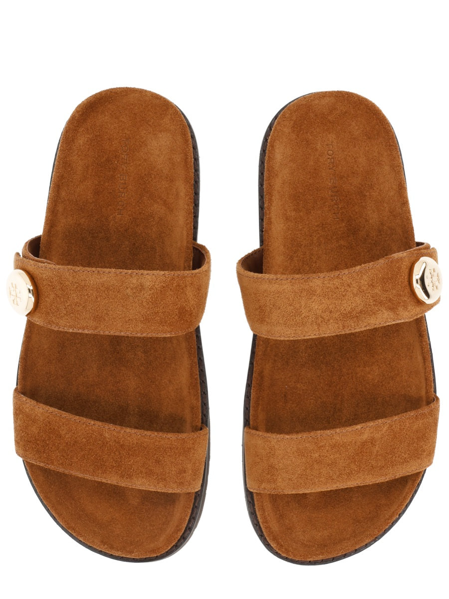 Tory Burch Romy Sandals — Beige, view 3