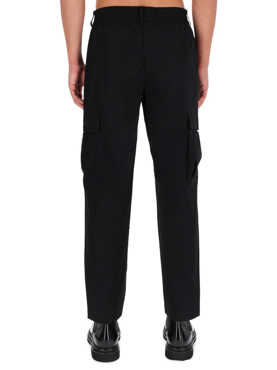 Versace Jeans Couture Technical Polyester Cargo Pants — Black, view 2