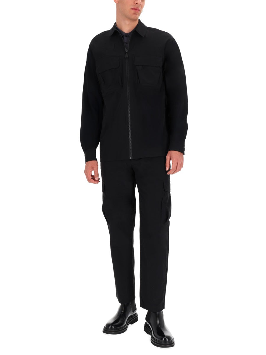 Versace Jeans Couture Technical Polyester Cargo Pants — Black, view 4