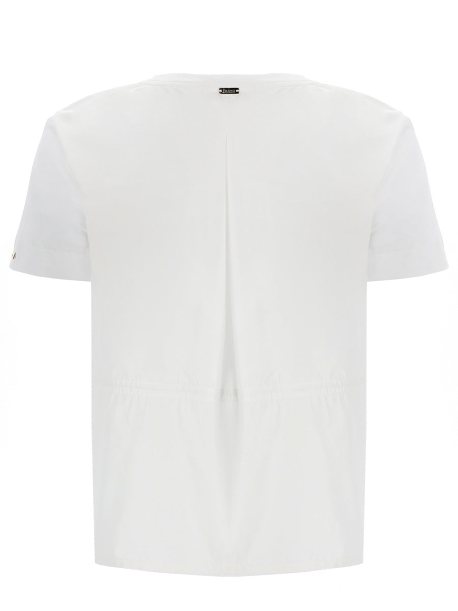 Herno Cotton T-Shirt — White, view 2