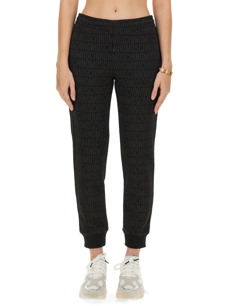 Moschino Cotton-Polyester Blend Joggers — White, view 2
