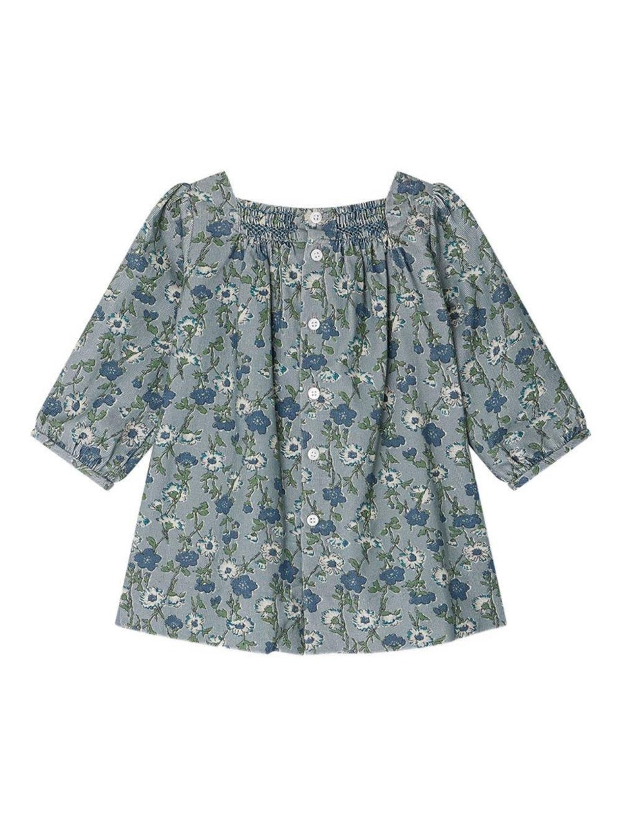 Bonpoint Cotton Dress — Green by Bonpoint